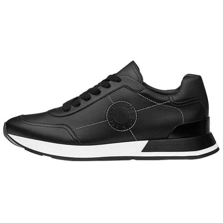 HERMES Drive Low top Casual Shoes Men's Black