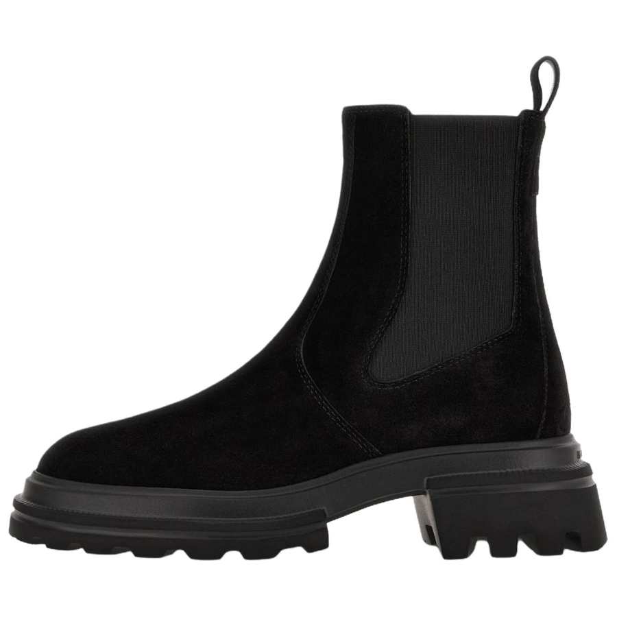 HOGAN 10 Storey Short Chelsea Boots 5.5cm Women's Black