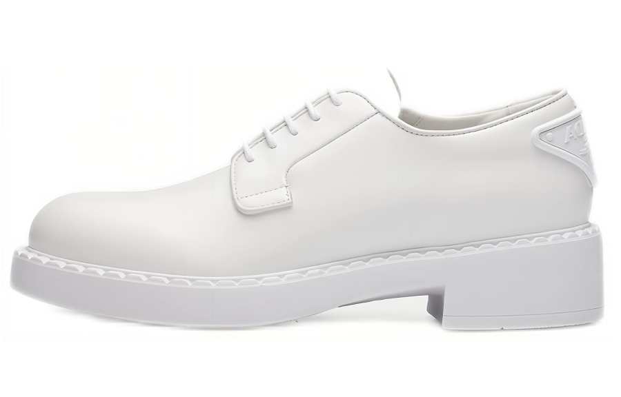 PRADA PRADA Leather Casual Shoes 4cm Women's White