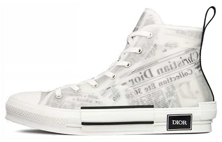 DIOR DIOR B23 High Top Daniel Arsham Newspaper