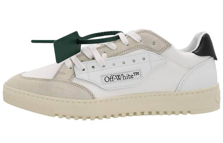 OFF-WHITE OFF WHITE Leather Low top Stylish Skateboarding Shoes Men's White