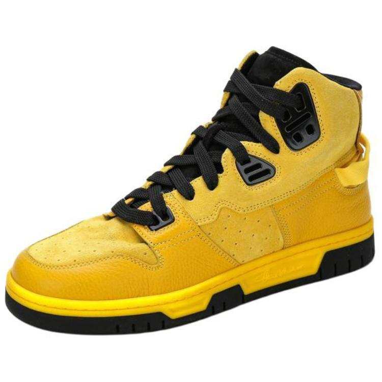 Acne Studios Acne Studios Cow Split Leather High top Skateboard Shoes Men's Yellow