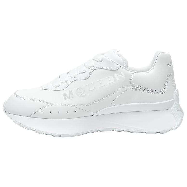 Alexander McQueen Sprint Runner Leather Low top Casual Shoes Women's White