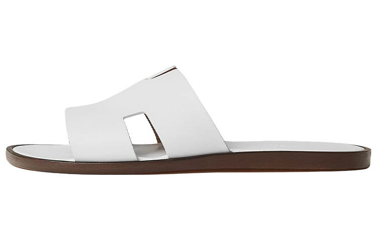 HERMES HERMES Izmir Sandal Blanc Smooth Calfskin Leather