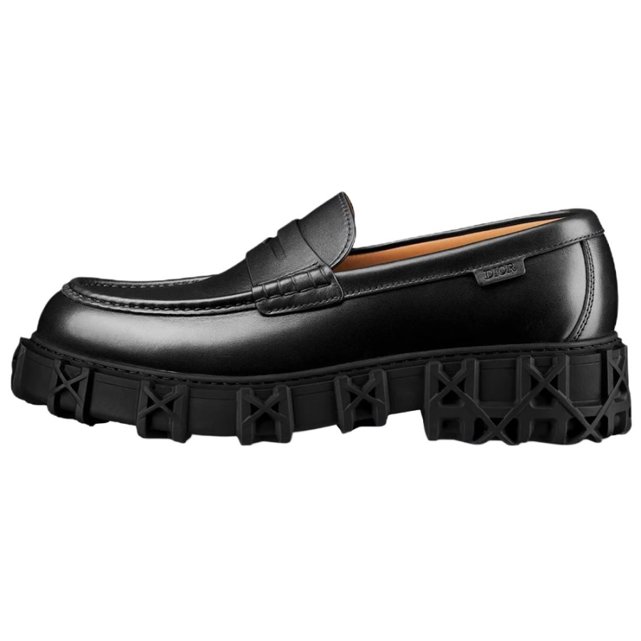 DIOR Slickrock Cow Leather Loafers 4cm Men's Black