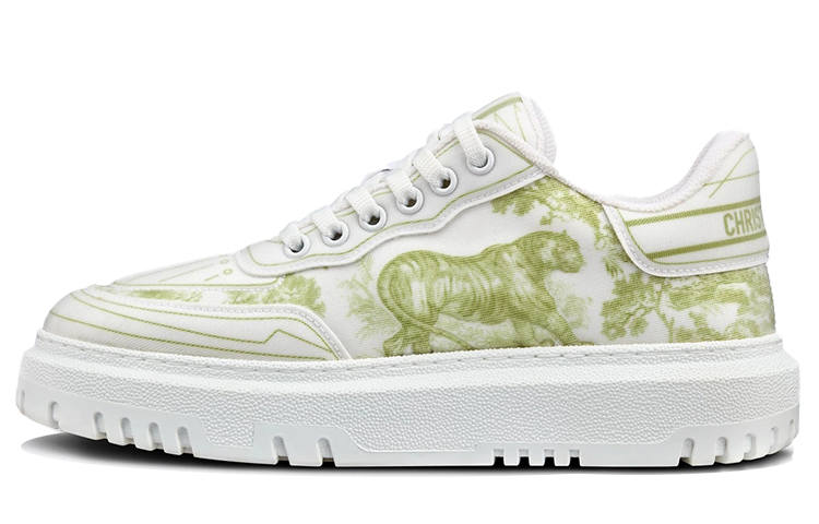 DIOR Addict Casual Low top Stylish Skateboarding Shoes Women's Yellow