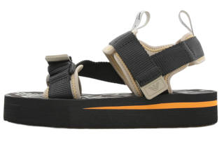 EMPORIO ARMANI Fabric One Strap Sandals Men's Black Gray Orange