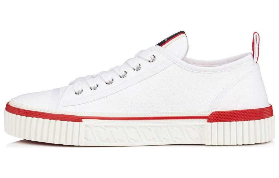 Christian Louboutin CL Low top Canvas Shoes Men's White