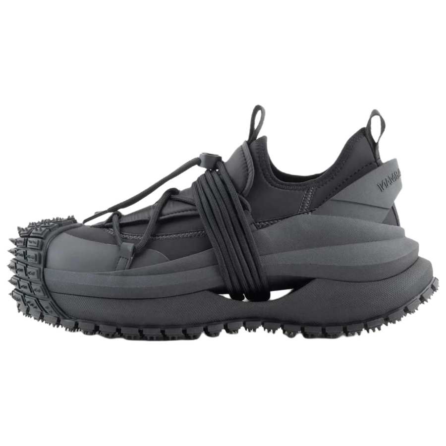 EMPORIO ARMANI Leather Low top Casual Shoes Men's Black