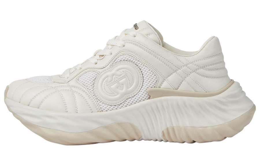 GUCCI Leather Low top Casual Shoes Women's Beige