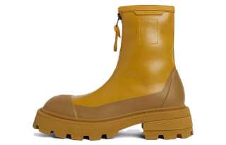 EYTYS Short Mid Calf Combat Boots Unisex Yellow
