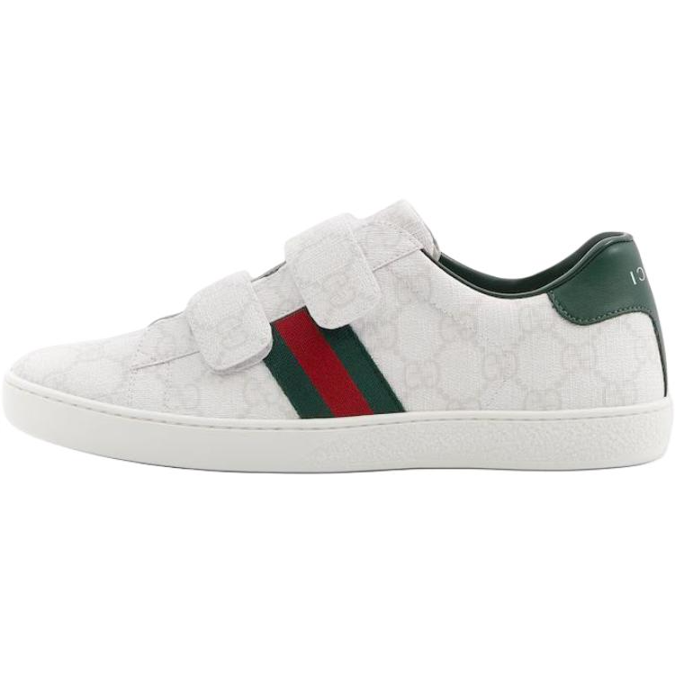 GUCCI ACE Leather Low top Kids' Skate Shoes 0.7cm White Kids'
