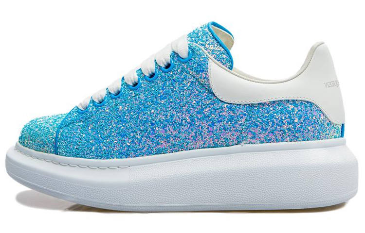 Alexander McQueen Oversized Sneakers Glitter Heavenly 'Blue' Women's