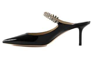 Jimmy Choo Bing Closed Toe Slippers 6.5cm Women's Black
