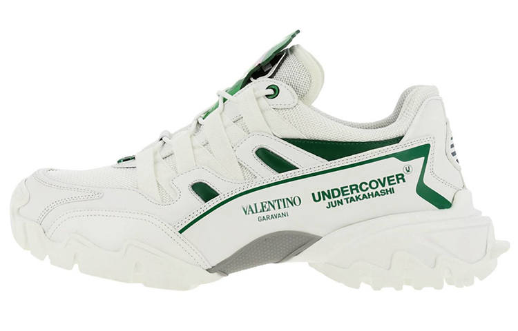 Valentino Climbers Mesh Low top Sports Casual Shoes Men's White Green