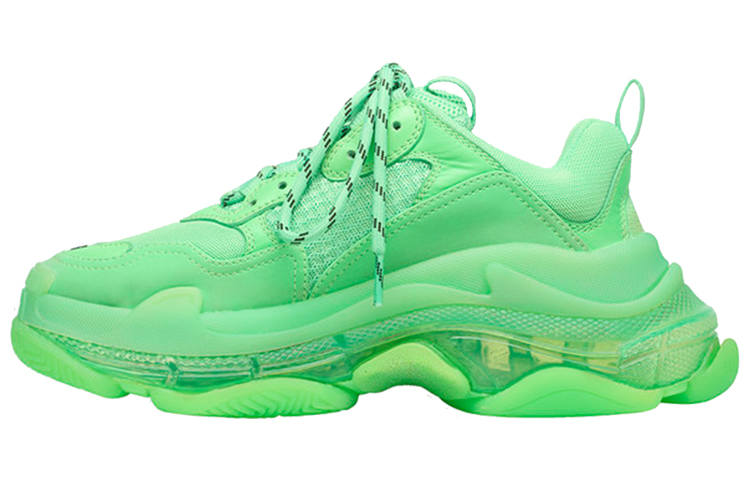 Balenciaga Triple S Low top Chunky Sneakers Women's Green