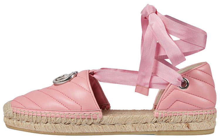 GUCCI Leather Casual Shoes Women's Pink