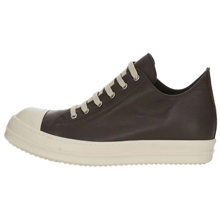 RICK OWENS RICK OWENS/RO Cow Leather Low top Skateboard Shoes Men's Dark Dust
