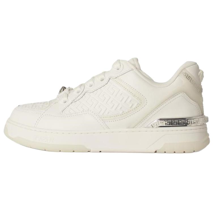 VERSACE VERSACE Greca Versace Low top Skateboard Shoes Men's White