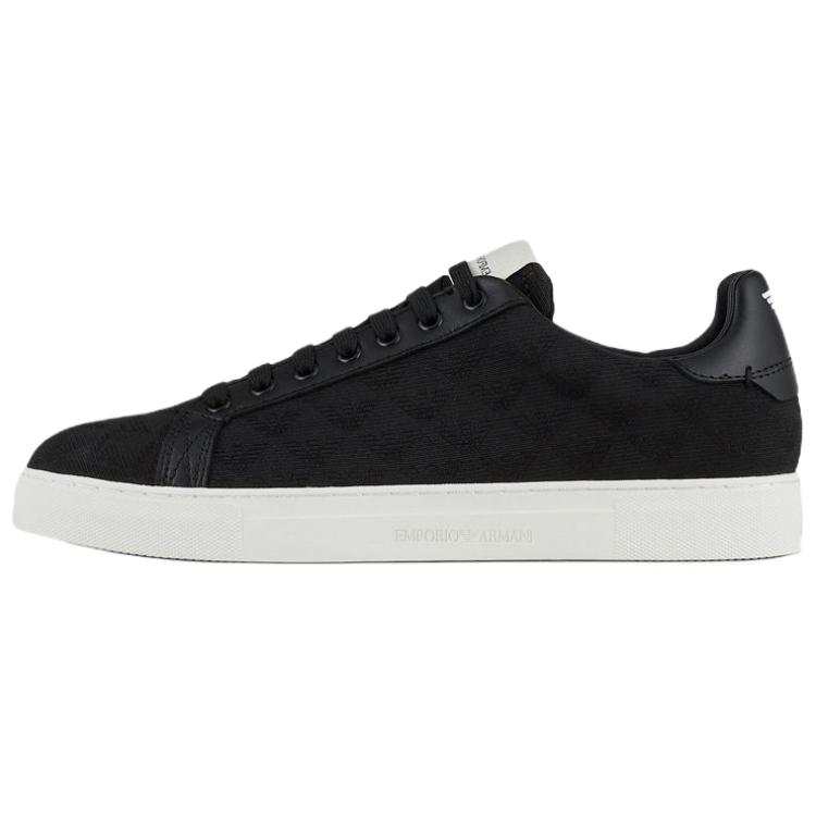 EMPORIO ARMANI Low top Stylish Skateboarding Shoes Men's Black