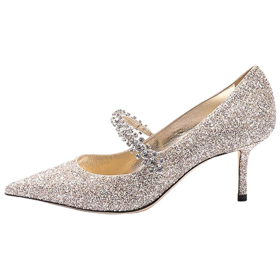 Jimmy Choo Bing Slim Heel High Heels 6.5cm Women's Silver