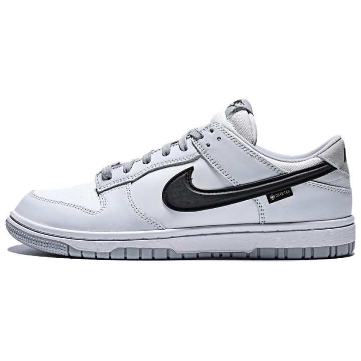 Nike Nike Dunk Leather Low top Skateboard Shoes Men's Light Gray White