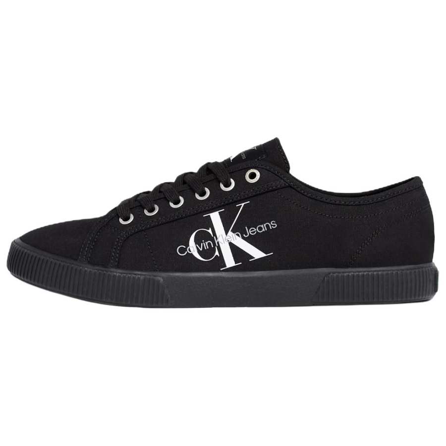 CKJ CALVIN KLEIN JEANS Low top Canvas Shoes Men's Black