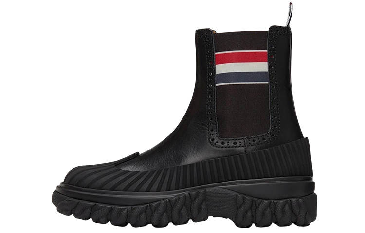 THOM BROWNE THOM BROWNE Chelsea Boot With Chunky Rubber-sole Detail