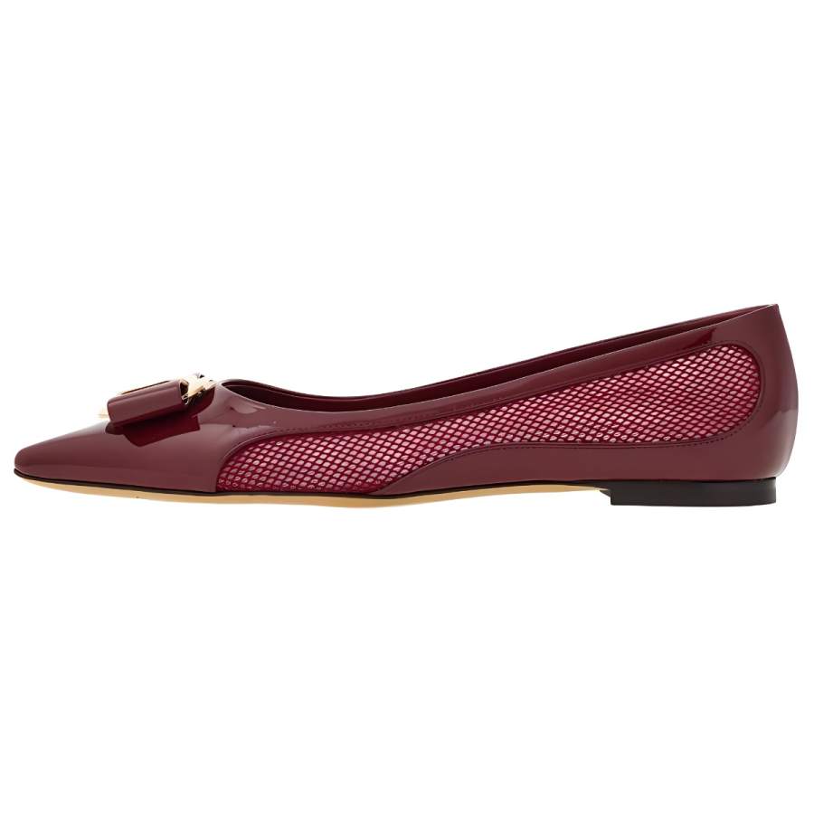 FERRAGAMO Fabric Casual Shoes Women's Red