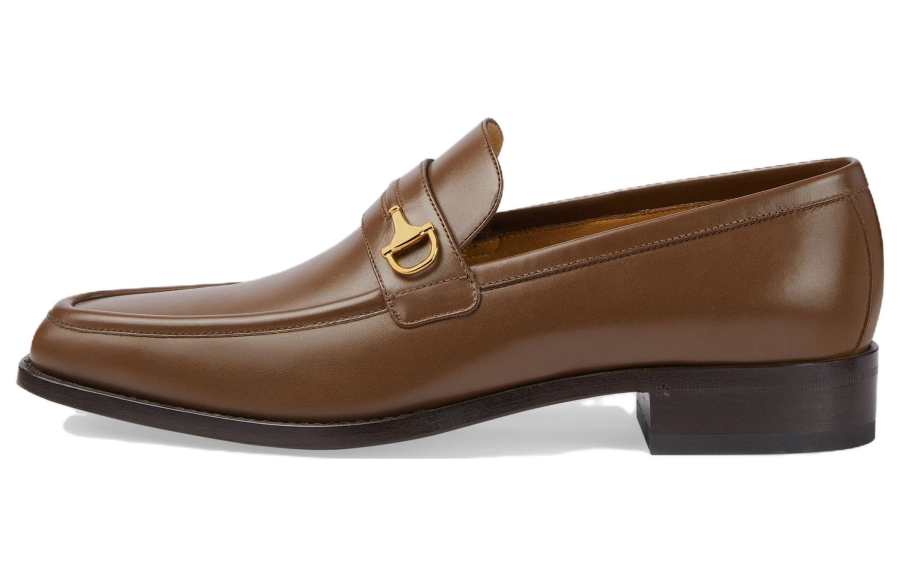 GUCCI Horsebit Loafers Men's Brown