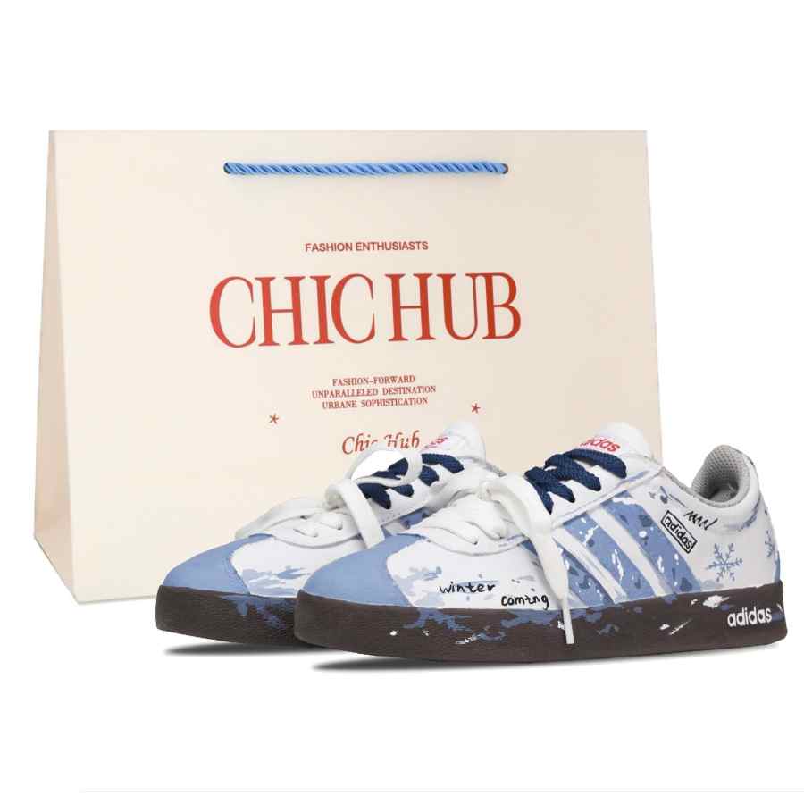 Adidas Adidas VL COURT 2.0 Lifestyle Synthetic Leather, Textile Abrasion Resistant Slip Resistant Low top Skateboard Shoes