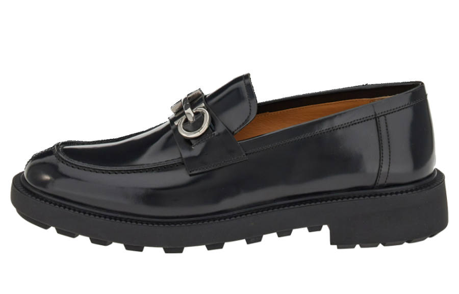 Ferragamo FERRAGAMO Gancini-plaque Leather Loafers