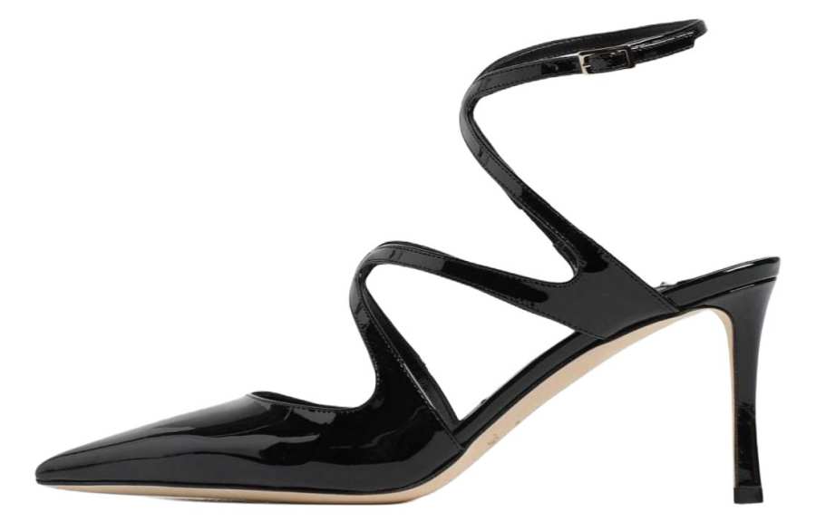 Jimmy Choo Leather Slim Heel High Heels 8cm Women's Black
