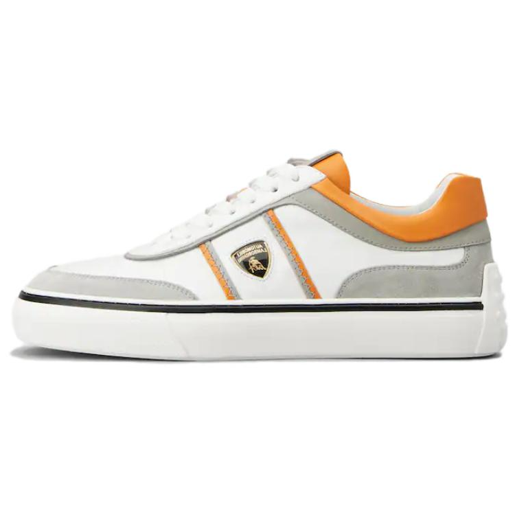 TOD'S AUTOMOBILI LAMBORGHINI x TOD'S Leather Low top Skateboard Shoes Men's White
