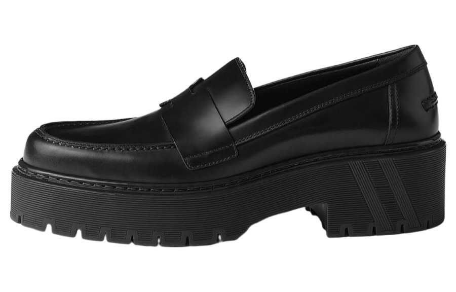 HERMES HERMES Hitch Loafers Women's Black