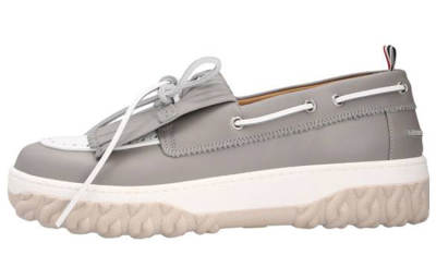 THOM BROWNE· Cow Leather Loafers Men's Gray