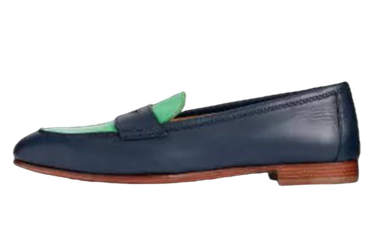 Ralph Lauren Collection Leather Casual Shoes Women's Dark Blue