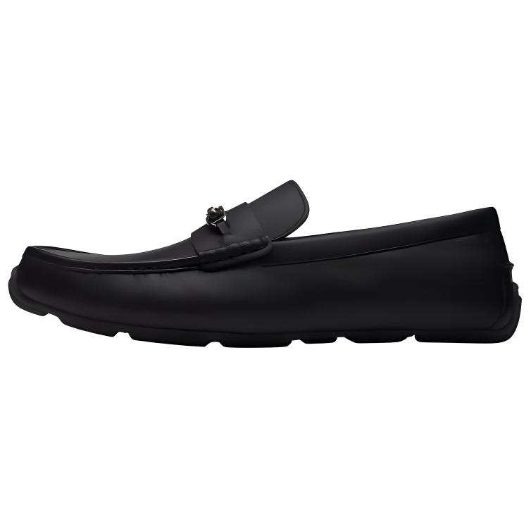 COACH COACH Landon Driver Leather Loafers Men's Black