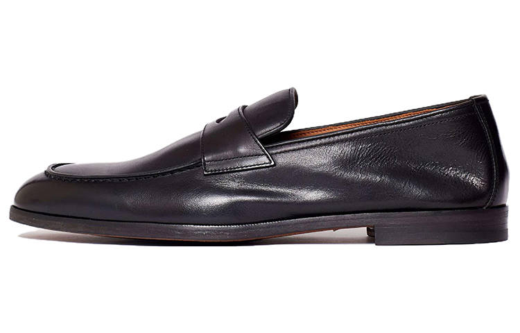 DOUCAL'S Leather Casual Shoes Men's Black