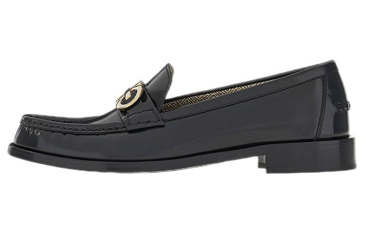 FERRAGAMO Gancini Cow Leather Women's Casual Shoes Women's Black
