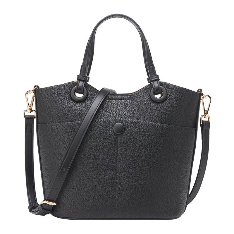 YEARCON Synthetic Leather One Shoulder Handbag Women's Black/Khaki