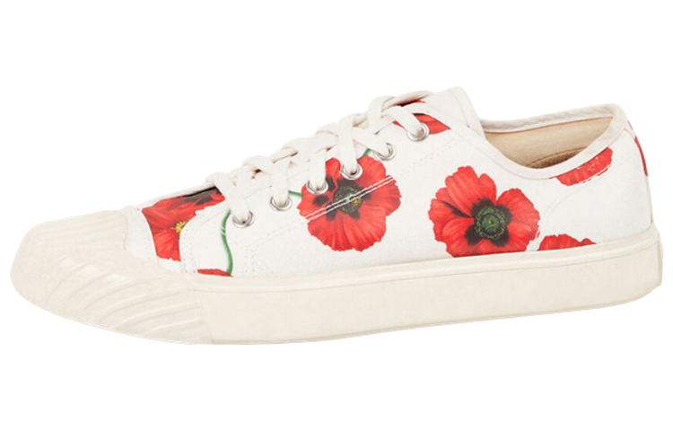 KENZO Takumi Takada Leather Floral Low top Stylish Skateboarding Shoes Women's White
