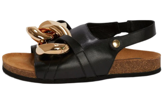 JW Anderson Leather One Strap Sandals Men's Black