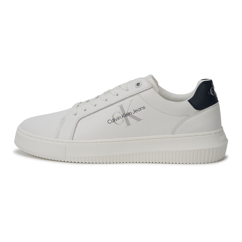 CKJ CALVIN KLEIN JEANS Cow Leather Low top Skateboard Shoes Men's Blue White