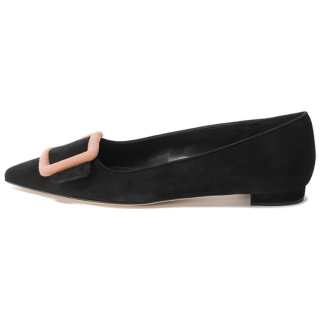 MANOLO BLAHNIK Suede Casual Shoes Women's Black