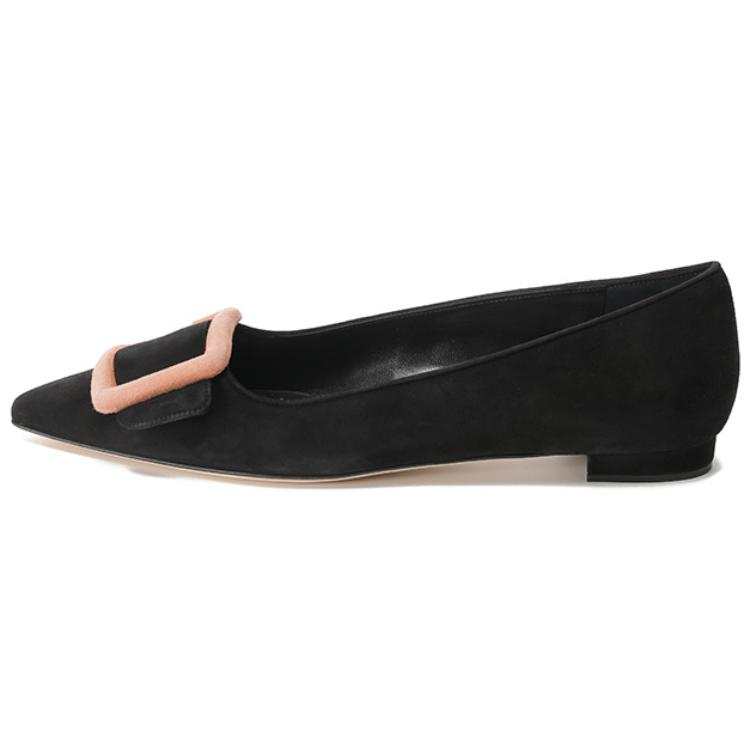 MANOLO BLAHNIK Suede Casual Shoes Women's Black