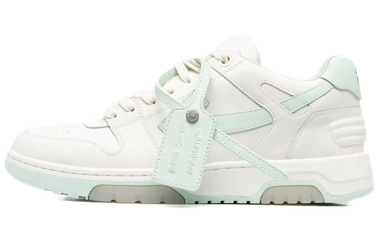 OFF-WHITE OFF WHITE Out Of Office Low top Stylish Skateboarding Shoes Men's Mint Green