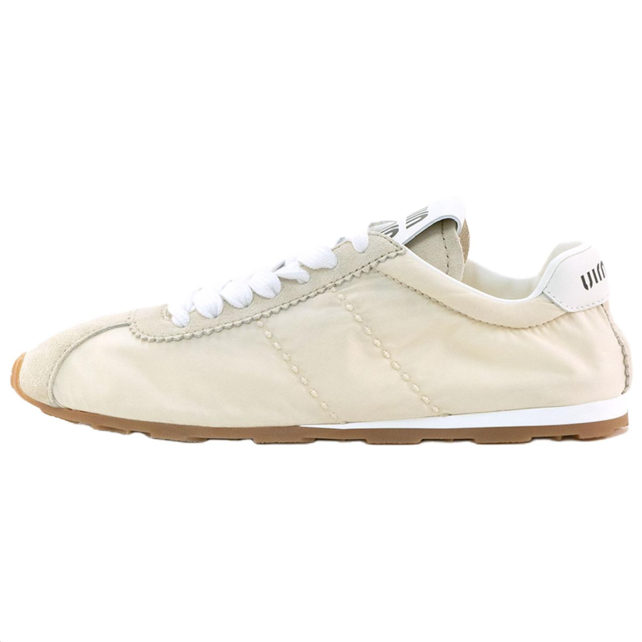 MIU MIU Suede Low top Casual Shoes Women's Ivory White