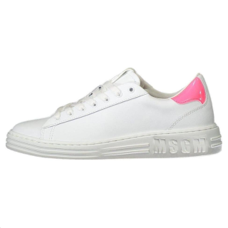 MSGM Leather Low top Skateboard Shoes Women's White