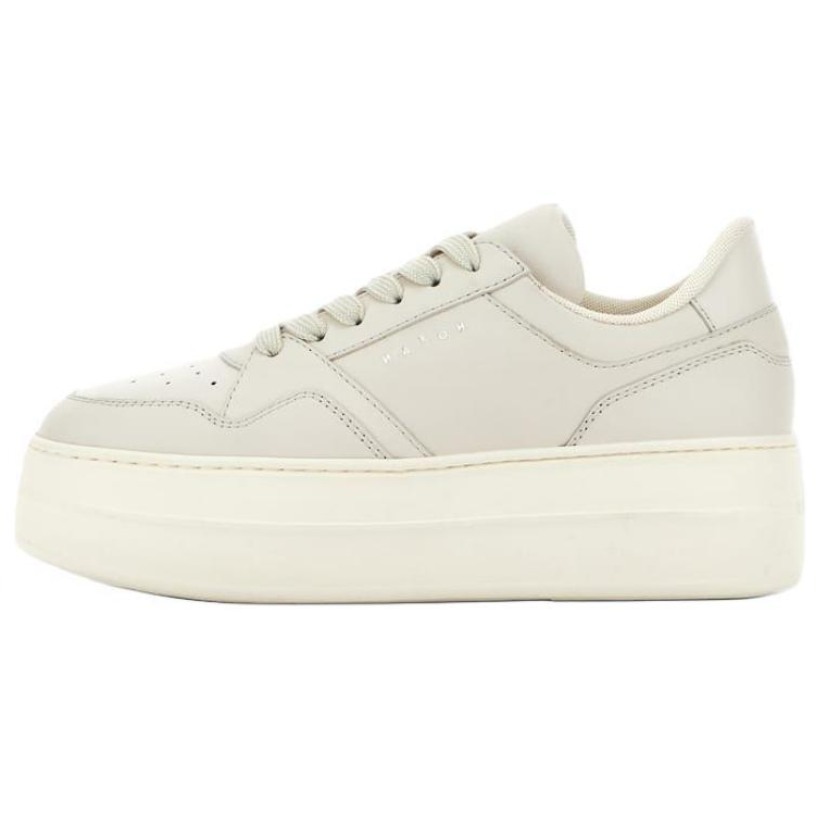 HOGAN Skyscraper Leather Low top Skateboard Shoes Women's White